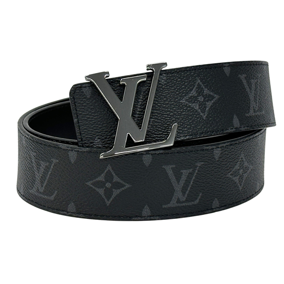 Louis Vuitton Monogram Eclipse Men's Belt with LV Initials, 40mm, Black/Gray, - Picture 1 of 6